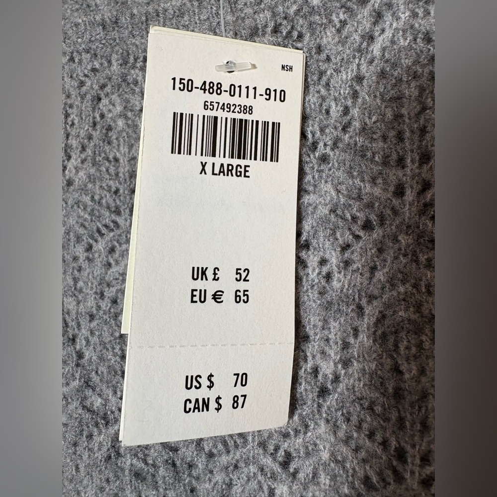 Abercrombie & Fitch NWT merino wool blend Gray Women's Sweater Sz XL - Picture 7 of 9